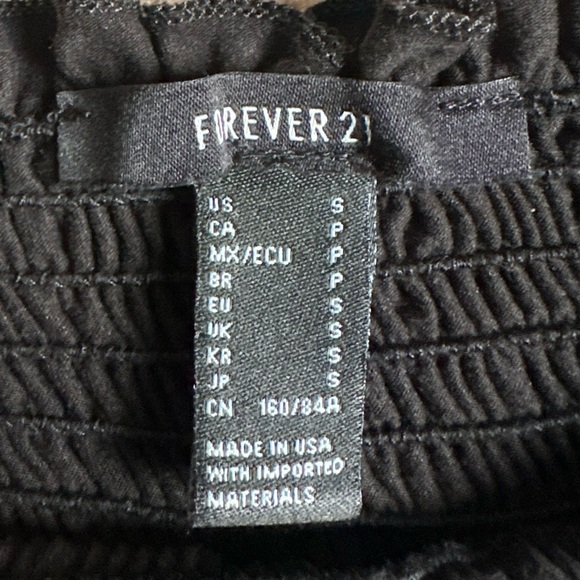 Forever 21 Black Ruffled Crop Top - Picture 2 of 2